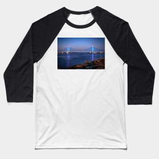 Twilight Reflection of the Indian River Bridge Baseball T-Shirt